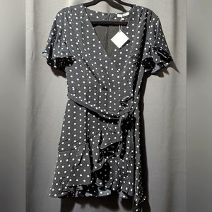 Black dress with dots